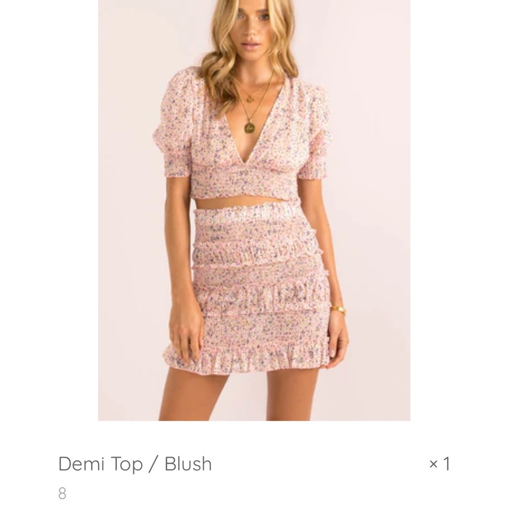 Sundae Muse Pink Demi Top & Skirt Set Size AU 8/10/ US 2/4 XS/S